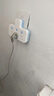 公牛（BULL）轉換插頭/品字形一轉三插座/無(wú)線(xiàn)轉換插座/電源轉換器 適用臥室、廚房 3位分控開(kāi)關(guān)插座 藍白款 曬單實(shí)拍圖