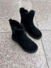 歡騰（HANG TEN）雪地靴女東北厚底冬季加絨加厚大棉鞋女士短靴羊毛靴子保暖女鞋 黑色—加厚羊皮毛一體 35 默認尺碼 曬單實(shí)拍圖