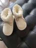 LZJV高幫棉拖鞋女士冬季新款外穿包跟防水滑厚底耐保暖毛絨月子棉鞋男 白色 36-37 【適合35-36】 曬單實(shí)拍圖