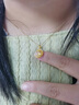 中國珠寶碎冰冰星月黃金吊墜女999足金吊墜時(shí)尚項鏈送女友送老婆1.5g-1.6g 曬單實(shí)拍圖