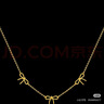 周六福蝴蝶結黃金項鏈女足金吊墜生日禮物計價(jià)A0615486 約3.34g 40+5cm 曬單實(shí)拍圖