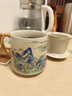午間 千里江山 描金浮雕茶水分離辦公杯水杯帶蓋過(guò)濾泡茶杯陶瓷馬克杯 千里江山-妙韻辦公杯 曬單實(shí)拍圖
