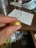 中銀億金錘紋黃金戒指女男足金古法對戒求結婚生日情人節禮物送女友老婆 足金祥云錘紋戒指男款 金重約5.7g 曬單實(shí)拍圖
