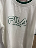 FILA 斐樂(lè )官方女子針織短袖衫2025秋新款時(shí)尚休閑簡(jiǎn)約基礎純棉T恤 云菇白-WT M 165/84A/M 曬單實(shí)拍圖