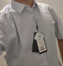 雅戈爾 襯衫男士 2025夏季青年商務(wù)休閑高端格紋短袖襯衫 灰色格子 40 曬單實(shí)拍圖