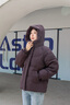 波司登25新款羽絨服女短款寬松休閑通勤連帽冬季舒適保暖外套B250245202 咖啡玫瑰7F26 S 160/84A 體重約100-110斤 曬單實(shí)拍圖