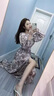 羅蒙（ROMON）輕奢女裝法式長(cháng)裙碎花連衣裙女2024春秋季新款長(cháng)袖海邊度假裙子女 圖片色 XL 曬單實(shí)拍圖