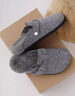 ZHR則則毛氈勃肯鞋女鞋柔軟舒適包頭半拖小眾不累腳平底通勤鞋休閑鞋外穿 淺灰色 37 曬單實(shí)拍圖