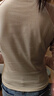 森馬（Semir）【云柔親膚】長(cháng)袖t恤女短款V領(lǐng)修身上衣24年新款插肩袖休閑薄外套 粉色調01315 S 曬單實(shí)拍圖