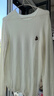 U.S. POLO ASSN.保羅針織衫秋冬季長(cháng)袖T恤保暖羊毛衫打底衫時(shí)尚百搭 白色003【圓領(lǐng)】 L 曬單實(shí)拍圖