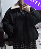 森馬（Semir）羽絨服女插肩袖可脫卸毛領(lǐng)2025新款冬季oversize花苞外套復古 黑色調（灰鴨絨）00399（特寬松介意可拍小一碼） L 曬單實(shí)拍圖