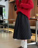 moonkids女童長(cháng)裙半身裙冬季棉裙加厚兒童秋冬款裙子保暖中長(cháng)款女孩中大童 4532黑色棉裙 110 110cm 曬單實(shí)拍圖