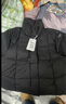 坦博爾泡芙羽絨服女短款脫卸帽秋冬保暖外套25年新款5530520D 黑色160 曬單實(shí)拍圖