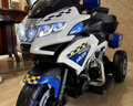 好孩智兒童電動(dòng)摩托車(chē)可坐人雙人三輪車(chē)超大號警車(chē)男女孩寶寶電瓶玩具車(chē) 標配藍+腳踩油門(mén)+12V7A+警報警笛 曬單實(shí)拍圖