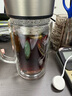 京東京造 茶杯 雙層玻璃茶水分離泡茶咖啡杯子帶把手大容量500ml 曬單實拍圖
