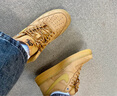 耐克空軍一號男子輕便皮面運動(dòng)鞋冬板鞋NIKE AIR FORCE 1 CJ9179 200亞麻/麥黃/橡皮淺褐/黑 42 曬單實(shí)拍圖