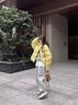 甜米寶棉服女2025年秋冬季新款休閑簡(jiǎn)約寬松韓版保暖短外套時(shí)尚女裝棉衣 黃色 L 建議105-120斤 曬單實(shí)拍圖