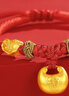 中國黃金（CHINA GOLD）足金小胖福手鏈男女孩金坨坨長(cháng)命鎖編織手繩周歲送寶寶 如意小胖福兒童手繩金重約0.55g 曬單實(shí)拍圖