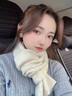 TKHE圍巾女針織短圍巾秋冬新款純色百搭交叉小圍脖韓版ins風(fēng)保暖脖套 【燕麥米】針織圍巾 66*25CM丨親膚柔軟丨舒適保暖 曬單實(shí)拍圖