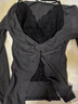 妙奕嘉長(zhǎng)袖t恤女黑色蕾絲打底衫女內(nèi)搭外穿洋氣緊身修身上衣辣妹純欲風(fēng) 性感蕾絲掛脖長(zhǎng)袖T恤 M 曬單實(shí)拍圖