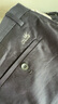 才子（TRIES）休閑褲男春秋款舒彈垂感刺繡標直筒褲修身彈力商務(wù)純色西裝褲 黑色 33 84cm 曬單實(shí)拍圖