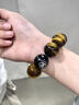 優(yōu)格麗天然黃虎眼石手串男文玩佛珠黑檀木本命佛閃電紋虎晴石手鏈 【屬狗豬-阿彌 珠子18mm 曬單實(shí)拍圖