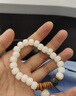 詩(shī)芙璐白玉菩提根手串女生桶珠菩提子手鏈單圈小清新香港文玩盤(pán)玩手串 8*10mm橄欖核 17cm 曬單實(shí)拍圖