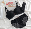 維多利亞的優(yōu)雅新款蕾絲內衣女文胸套裝文胸無(wú)鋼圈少女小胸聚攏收副乳透氣奶罩胸 黑色套裝( 套裝) 85B =38B 曬單實(shí)拍圖