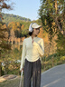 徽格兒（phigeer）半拉鏈羽毛球服女秋季新款長(cháng)袖速干網(wǎng)球服運動(dòng)套裝戶(hù)外跑步訓練服 奶杏色兩件套（墨灰褲） M 曬單實(shí)拍圖