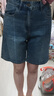 UR2025夏季新款女裝復(fù)古貓須水洗腰帶牛仔短褲UYY850081 曬單實(shí)拍圖