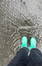 SooGree兒童防滑防水雨鞋套耐磨反復用卡通雨靴套易收納戶(hù)外旅行防潑水鞋 薄荷綠 240mm XL（32-33碼） 曬單實(shí)拍圖