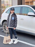 Lee兒童羽絨服冬款三防90白鴨絨男童中大童連帽保暖防風(fēng)外套 烏黑色 160 含絨量89g 曬單實(shí)拍圖