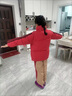 G.DUCKKIDS小黃鴨女童棉服套裝冬季2025新款兒童過(guò)年衣服女孩中大童兩件套 酒紅色棉衣+褲子套裝 110 建議100-110cm4-5歲 曬單實(shí)拍圖