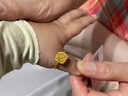 QMXD金色戒指女士方糖素圈戒指女款仿沙金久不掉色520生日禮物送女友 方糖戒指 曬單實拍圖