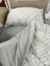 曼克頓（MANKEDUN）云感木棉鄒鄒紗雙層紗全棉花邊公主風(fēng)床上四件套可機洗不易變形 鄒鄒雙層紗-小黑兔 三件套1.2 床單款 (被套150*200cm) 曬單實(shí)拍圖