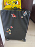梵地亞行李箱男26英寸大容量萬(wàn)向輪拉桿箱旅行箱大尺寸密碼箱女皮箱子黑 曬單實(shí)拍圖