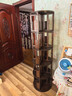 家逸（JIAYI）旋轉書(shū)架實(shí)木書(shū)架書(shū)柜落地客廳置物架臥室轉角移動(dòng)書(shū)架立式書(shū)架 五層胡桃色-旋轉款-全實(shí)木【不包安裝】 曬單實(shí)拍圖