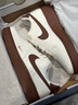 耐克（NIKE）AirForce1LOW百搭舒適耐磨低幫板鞋男女同款米白 米白色/棕色 38 曬單實(shí)拍圖