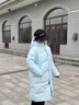 安踏面包羽絨丨戶(hù)外中長(cháng)連帽羽絨女冬季新款加厚保暖外套時(shí)尚棉服大衣 冰凍藍-3 S (充絨量196) 曬單實(shí)拍圖