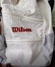 威爾勝（Wilson）官方25新款輕量多功能大容量尼龍防水運動裝備背包網(wǎng)球包雙肩包 亮白色-WU33110533WHT 曬單實拍圖