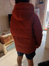 波司登（BOSIDENG）25年新款男女兒童短款5A抗菌4防面料大兜連帽羽絨服T250246915DS 深雅紅|1697 160 /80 約 150-160cm 45kg 曬單實(shí)拍圖