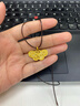 世紀緣黃金吊墜女蝶韻東方足金鑲嵌莫桑石項鏈生日禮物送女友 6.53g【贈國檢證書(shū)】 曬單實(shí)拍圖