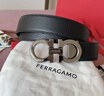 菲拉格慕（Ferragamo）腰帶男士商務(wù)雙面板扣皮帶牛皮 3.5CM寬 七夕節禮物 送男友禮盒裝 黑棕荔枝紋/槍色扣679710-689134 曬單實(shí)拍圖