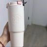 星巴克杯子高顏值大容量保溫杯雙飲口咖啡杯水杯 900ml粉色 曬單實(shí)拍圖