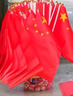貿豐 國旗五星紅旗帶桿小紅旗手搖旗國慶手持小旗子 7號國旗100面帶桿 曬單實(shí)拍圖