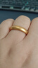 佐卡伊黃金戒指足金古法素圈戒指情侶對戒婚戒三金送女友生日禮物 曬單實(shí)拍圖