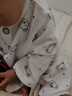 眺德高 兒童睡衣 春秋純棉長(cháng)袖睡衣家居服套裝兒童秋衣秋褲雙層紗休閑服 兒童睡衣套裝-白色小熊-90cm 曬單實(shí)拍圖