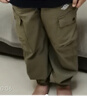 左西男童工裝褲兒童褲子春秋款2025新款日系戶(hù)外運動(dòng)束腳褲 綠色 160 曬單實(shí)拍圖