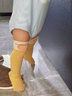 BIBK日本嬰兒長(cháng)筒襪秋季防滑過(guò)膝地板襪嬰幼兒護膝爬行學(xué)步寶寶長(cháng)襪 粉色小兔+黃色小貓 1-3歲 曬單實(shí)拍圖