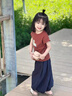 迪士尼寶寶女小童夏季短袖套裝2025新款女寶寶洋氣時(shí)髦夏裝小女孩韓范兩件套 純棉上衣 單上衣(沒有包包) 110 建議100-110cm2-3歲 建議身 曬單實(shí)拍圖